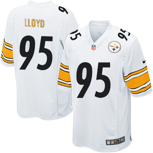 Men's Game Greg Lloyd Nike Jersey White Road - #95 NFL Pittsburgh Steelers